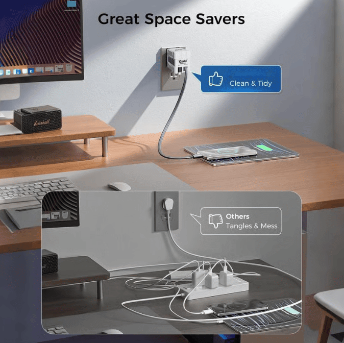 ChargeCharm™ / 2 - in - 1 Retractable Fast Charger - Lovitzo