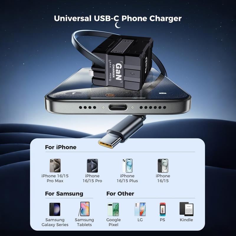 ChargeCharm™ / 2 - in - 1 Retractable Fast Charger - Lovitzo