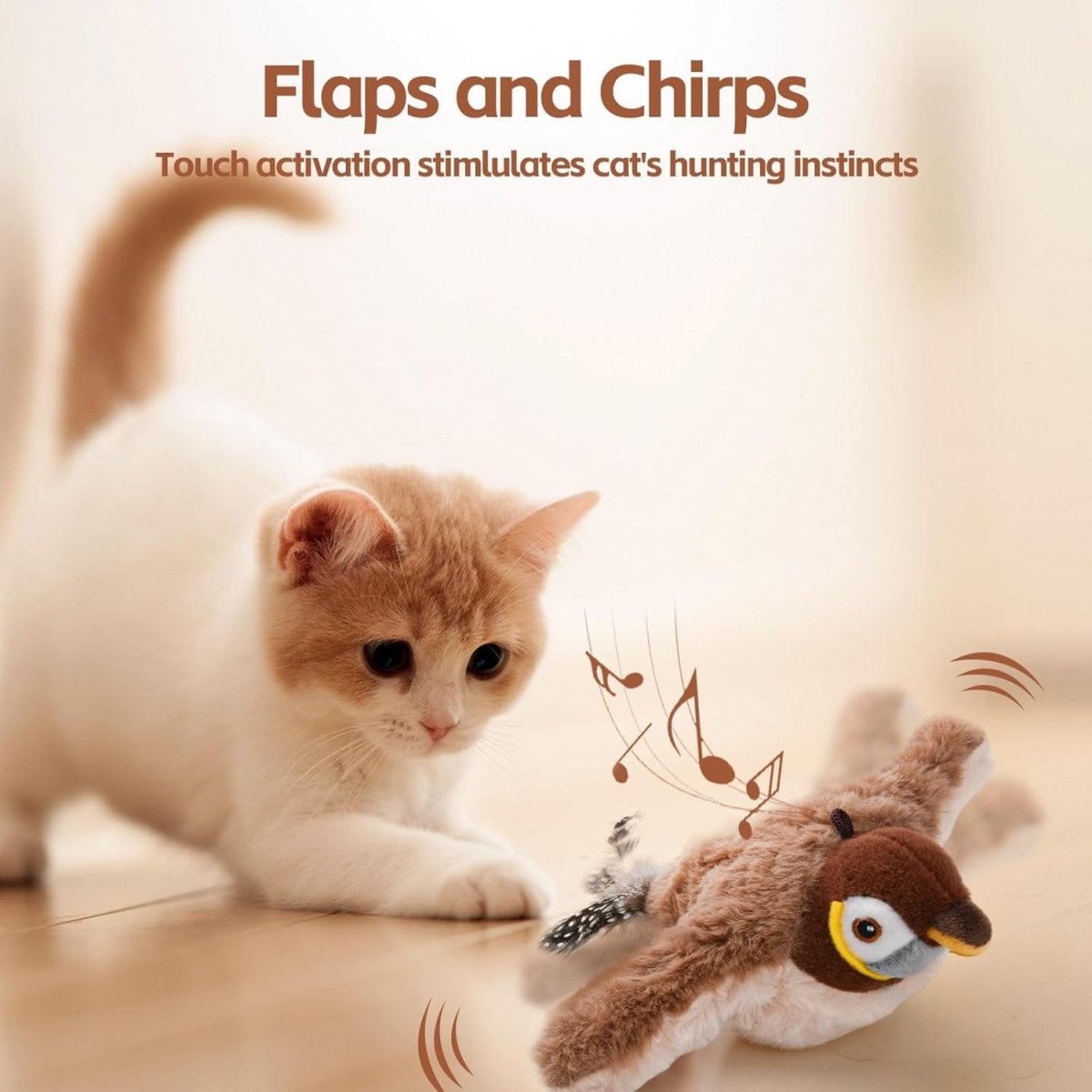 ChirpyBird – Interactive Cat Toy with Realistic Flapping Action - Lovitzo