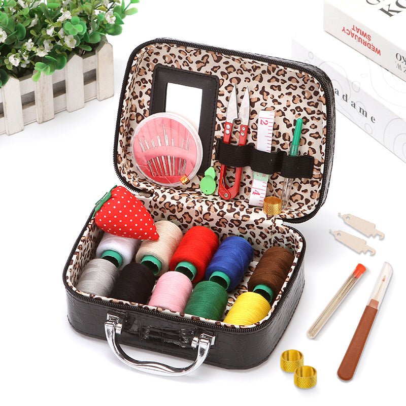 CraftVault Portable Sewing Kit in Faux Leather Case - Lovitzo