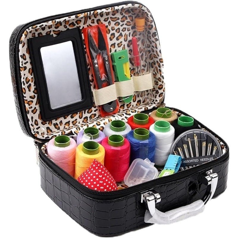 CraftVault Portable Sewing Kit in Faux Leather Case - Lovitzo