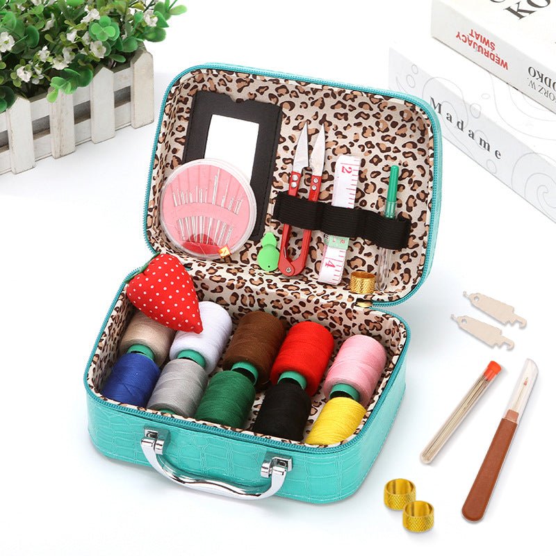 CraftVault Portable Sewing Kit in Faux Leather Case - Lovitzo