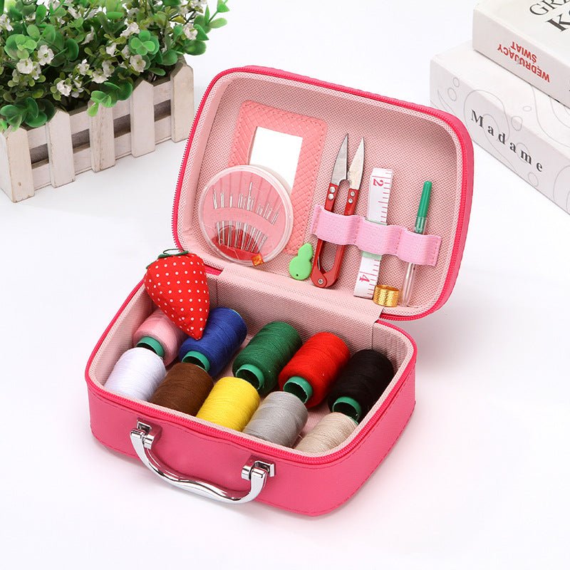 CraftVault Portable Sewing Kit in Faux Leather Case - Lovitzo