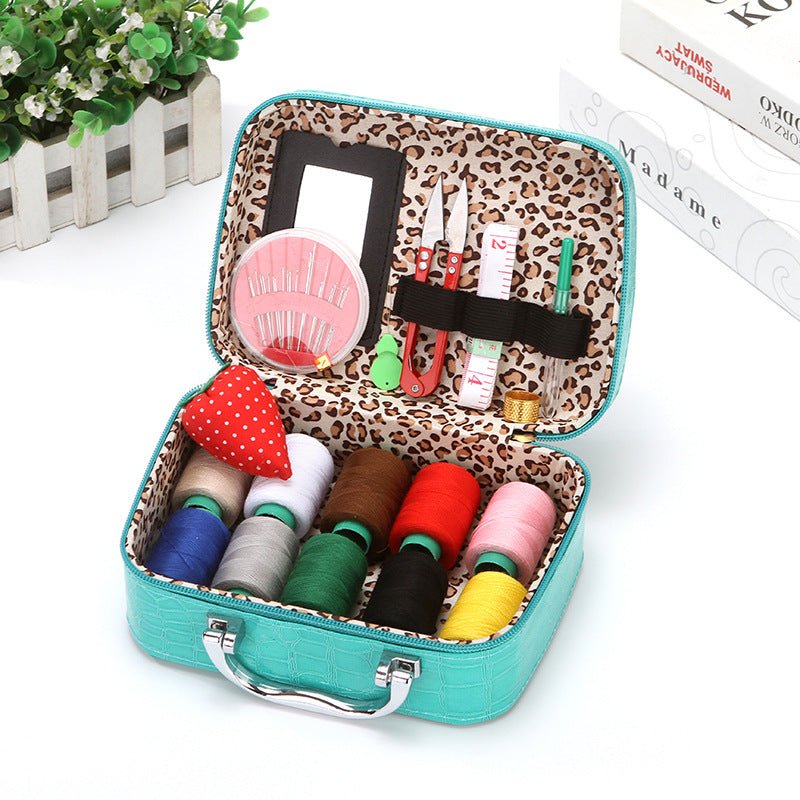 CraftVault Portable Sewing Kit in Faux Leather Case - Lovitzo