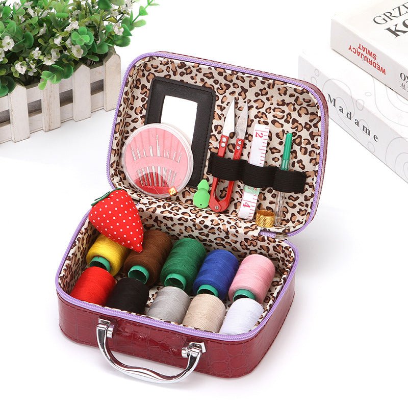 CraftVault Portable Sewing Kit in Faux Leather Case - Lovitzo