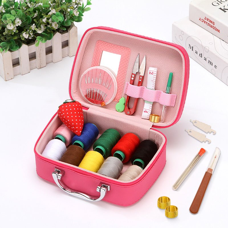 CraftVault Portable Sewing Kit in Faux Leather Case - Lovitzo
