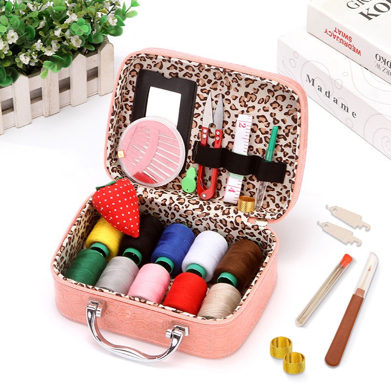 CraftVault Portable Sewing Kit in Faux Leather Case - Lovitzo