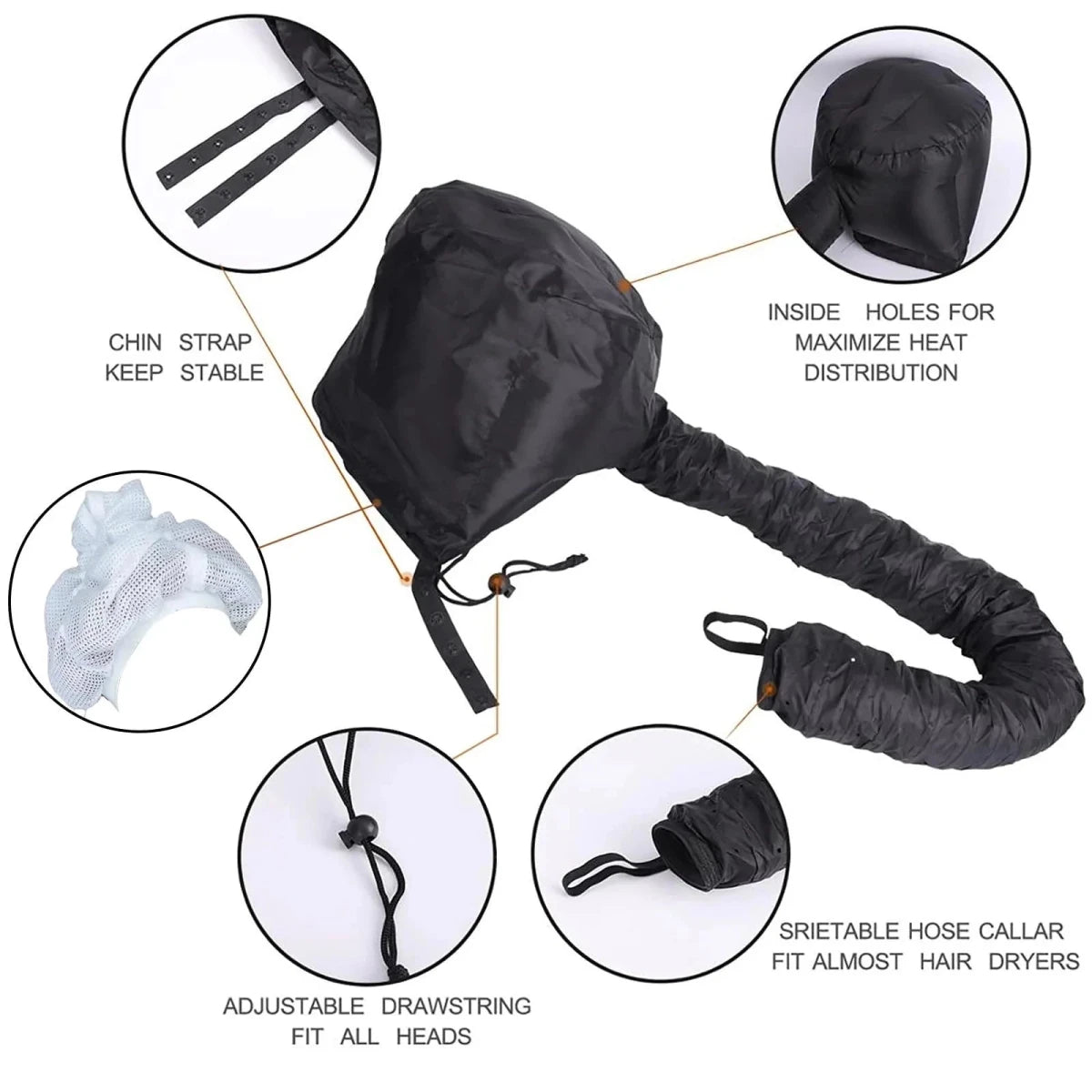 Curl Anywhere - Hair Bonnet Dryer Cap for Healthy Hair - Lovitzo