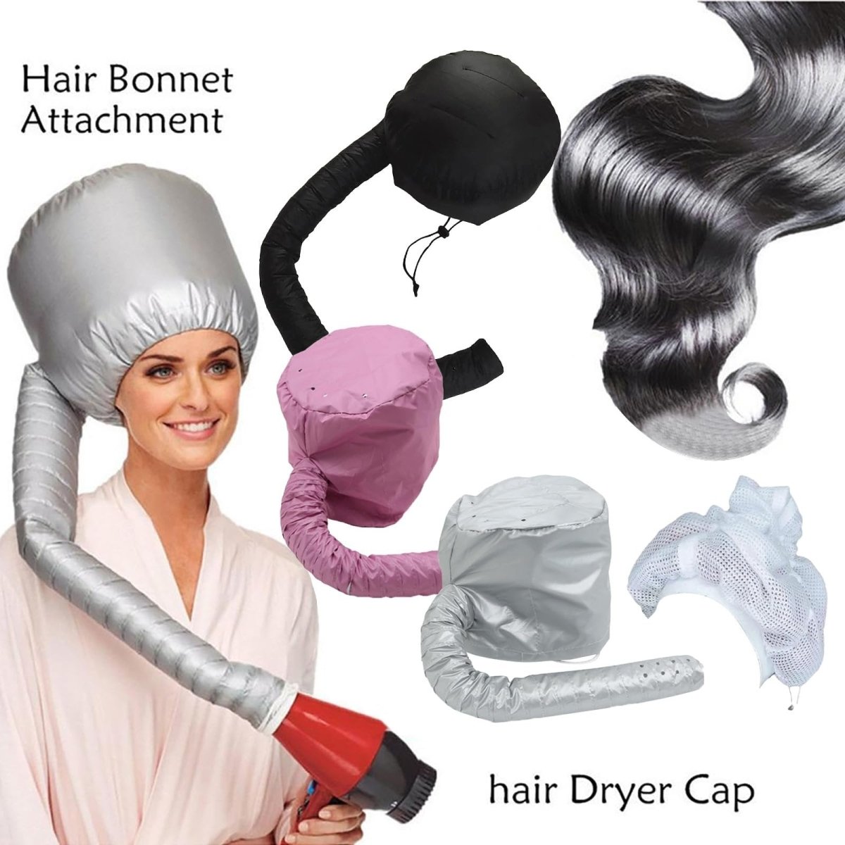 Curl Anywhere - Hair Bonnet Dryer Cap for Healthy Hair - Lovitzo
