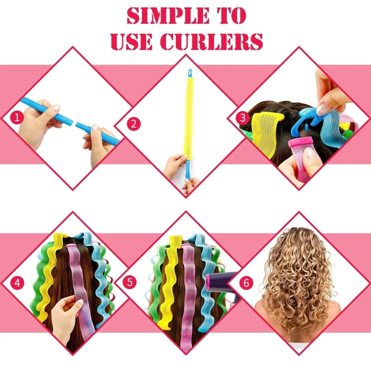 CurlEase – Heatless Soft Curls Without Damage (12 Pcs) - Lovitzo