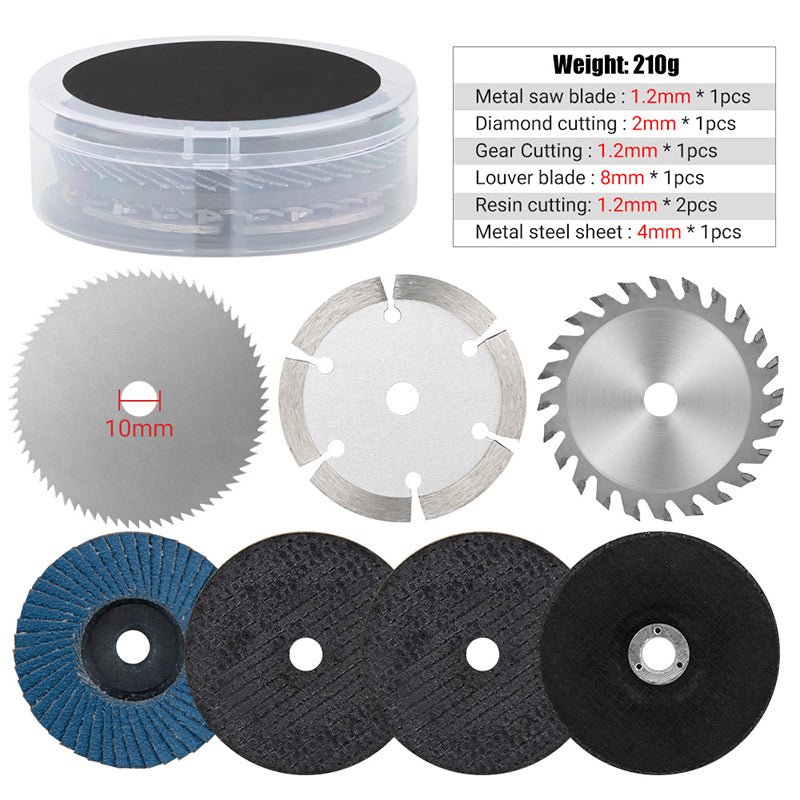 CutMaster 75MM Electric Grinding & Saw Blade Set (7 - Piece) – For Versatile Cutting & Grinding Tasks - Lovitzo