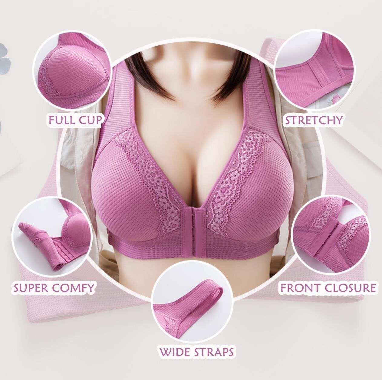 🔥Neuer Plus Size Sexy Push-Up-BH mit Frontverschluss🔥