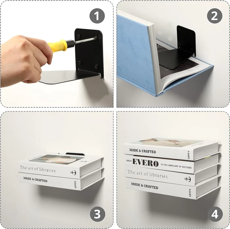 FloatFolio™ / Display Your Books as if by Magic with This Invisible Shelf!