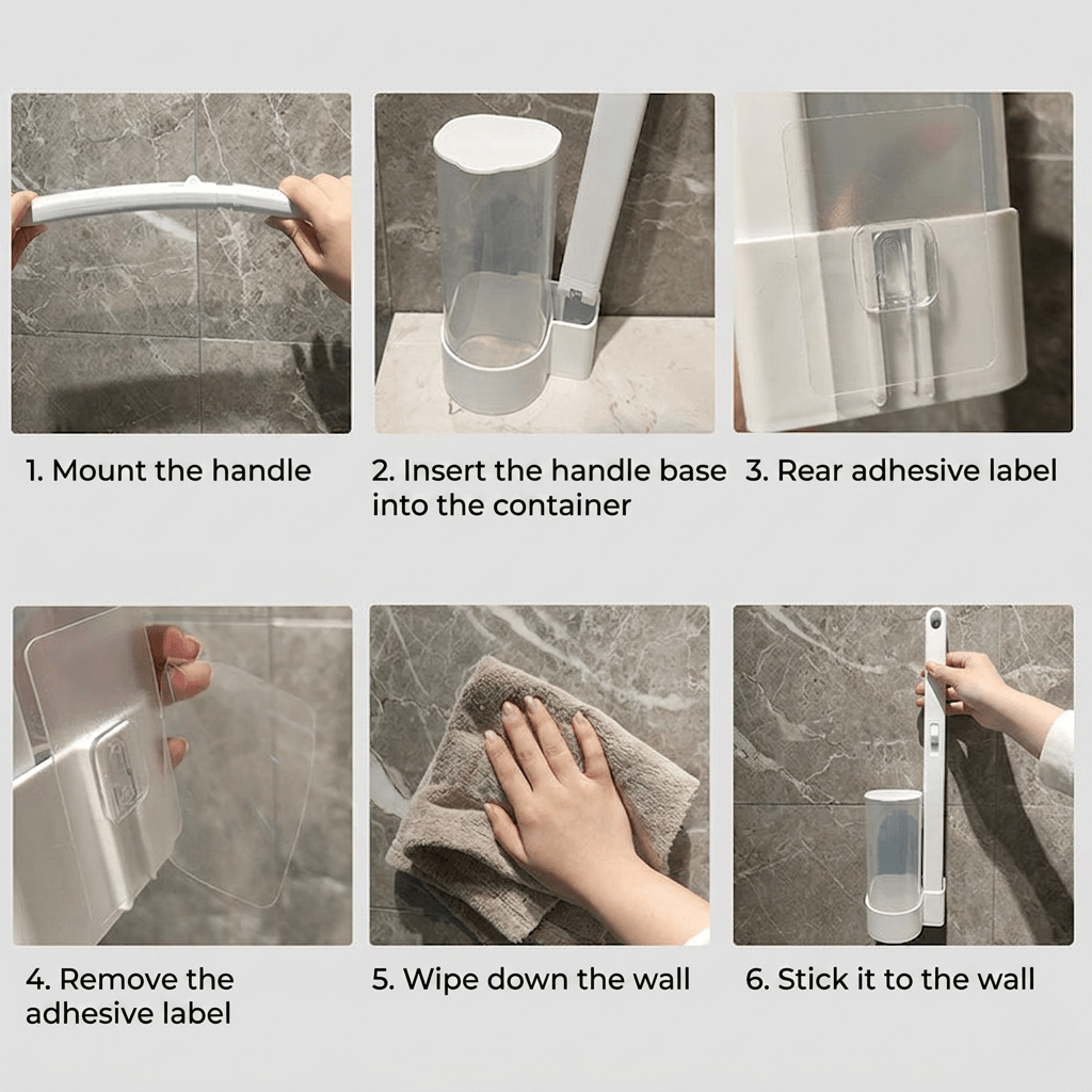Disposable Toilet Brush | Antibacterial | Hygienic Sponge Heads | CleanPress - Lovitzo