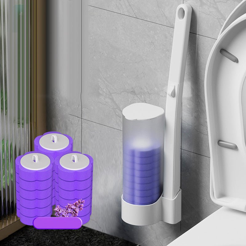 Disposable Toilet Brush | Antibacterial | Hygienic Sponge Heads | CleanPress - Lovitzo