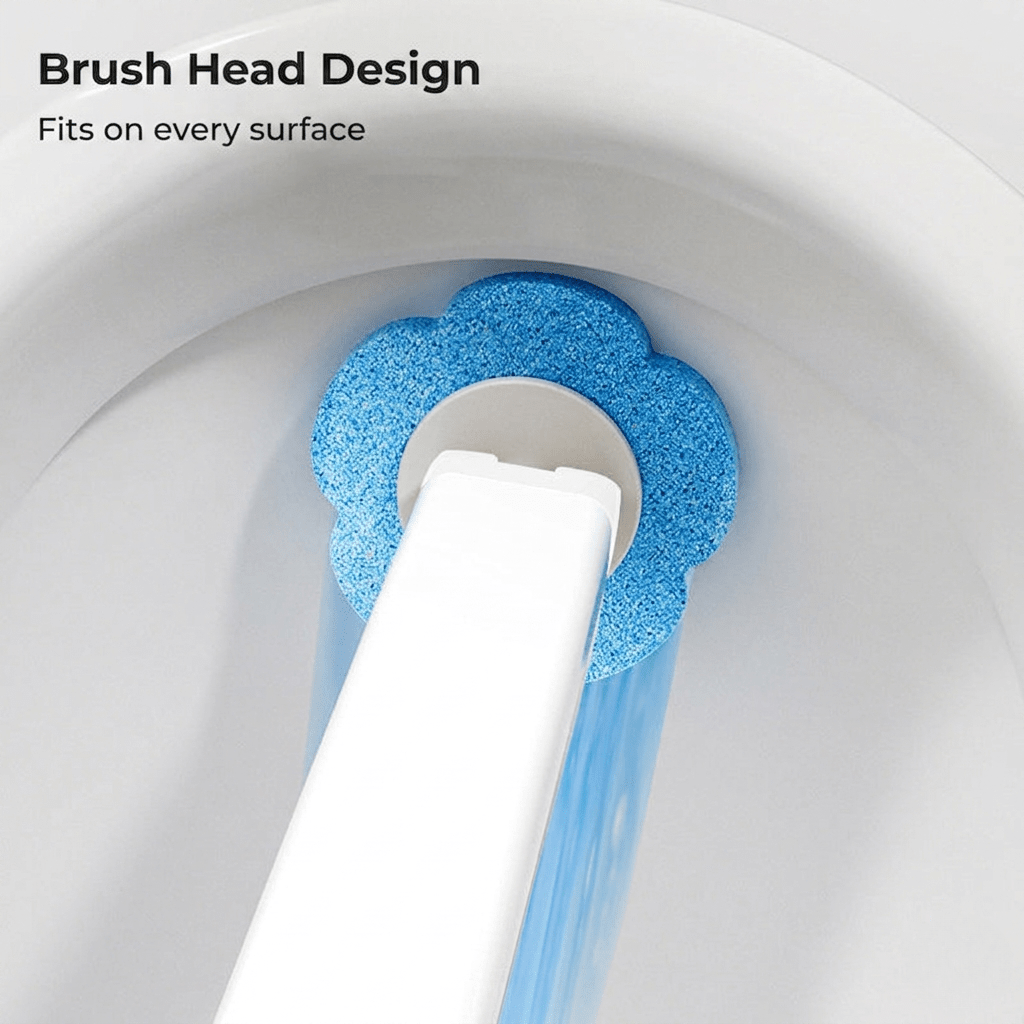 Disposable Toilet Brush | Antibacterial | Hygienic Sponge Heads | CleanPress - Lovitzo