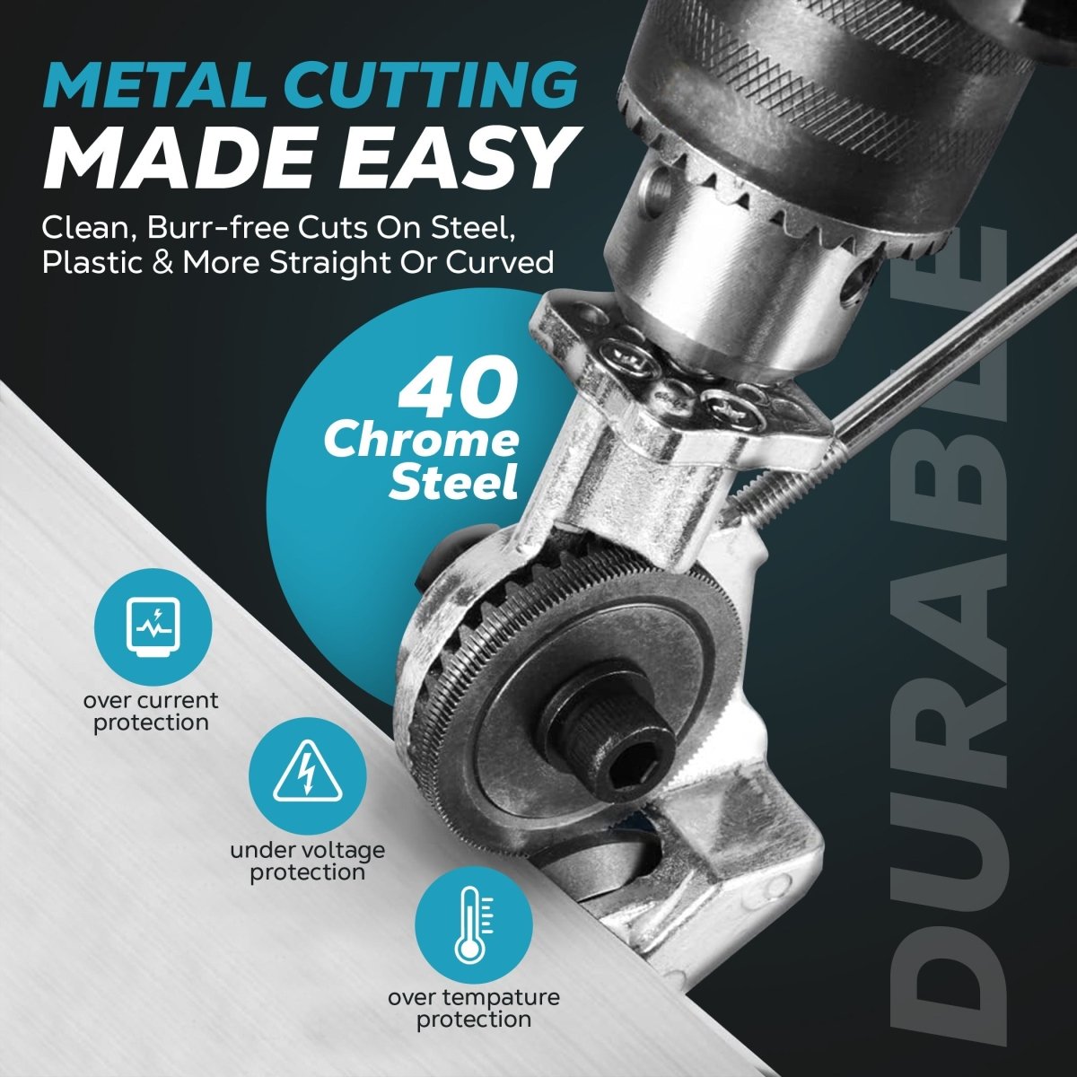 DrillCut - Electric Drill Metal Cutter Attachment - Lovitzo