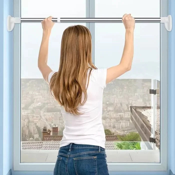 Adjustable Rod Without Drilling | Rustproof & Tool-Free, Stainless Steel