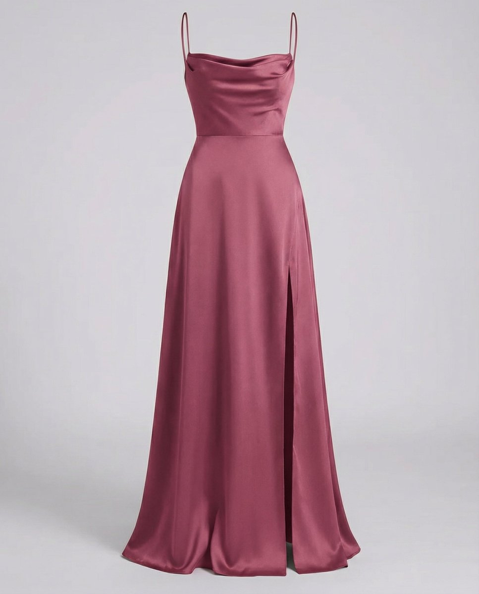 Elegant women’s silk maxi dress with a flowing cut | Lovitzo - Mode - Lovitzo