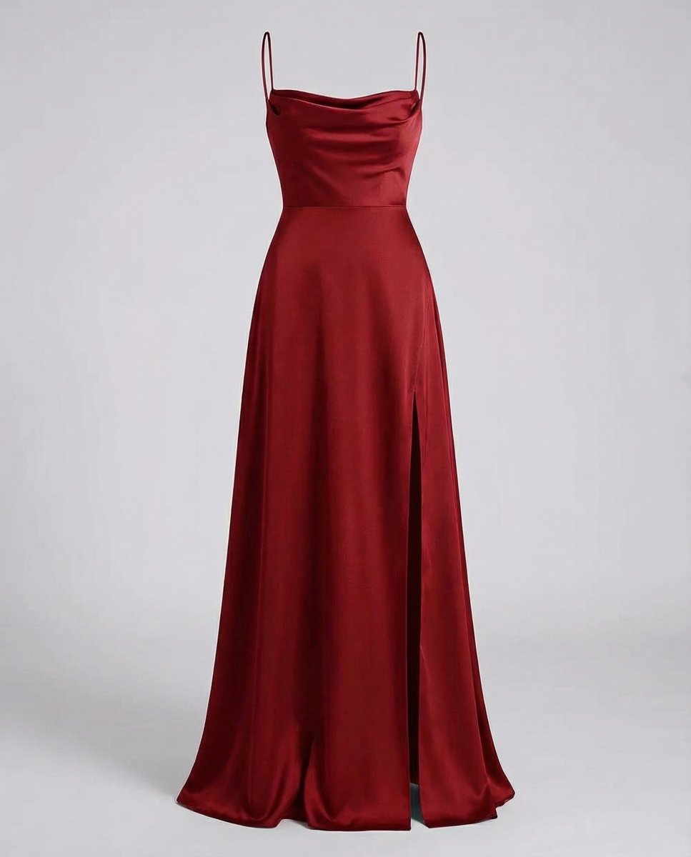 Elegant women’s silk maxi dress with a flowing cut | Lovitzo - Mode - Lovitzo
