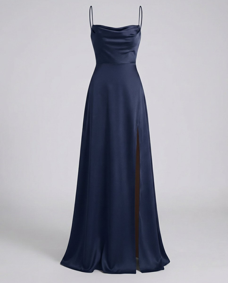 Elegant women’s silk maxi dress with a flowing cut | Lovitzo - Mode - Lovitzo