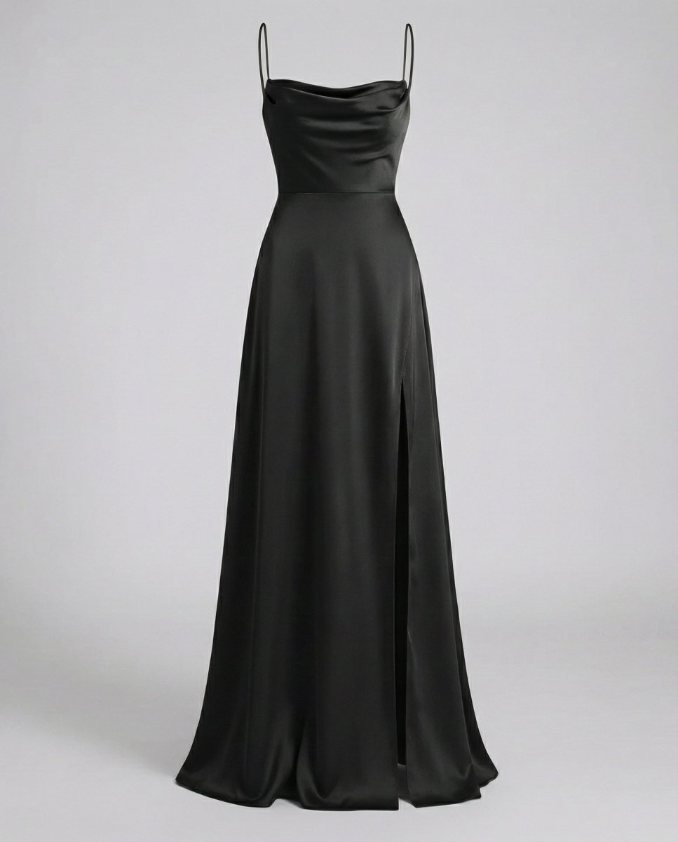 Elegant women’s silk maxi dress with a flowing cut | Lovitzo - Mode - Lovitzo