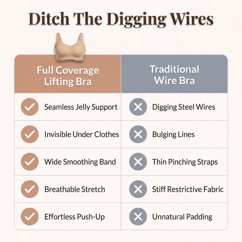 Full Coverage Push Up Bra - All - Day Comfort, Effortless Lift / Solvique - Lovitzo
