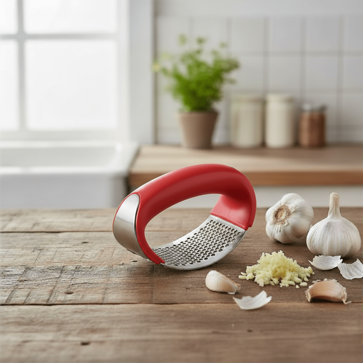 GarlicPro / 6 - Color Garlic Press - Quick, Clean & Comfortable - Lovitzo