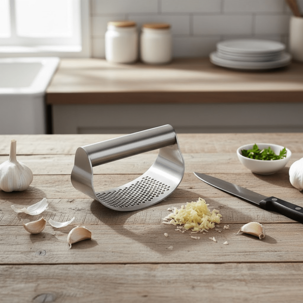 GarlicPro / 6 - Color Garlic Press - Quick, Clean & Comfortable - Lovitzo
