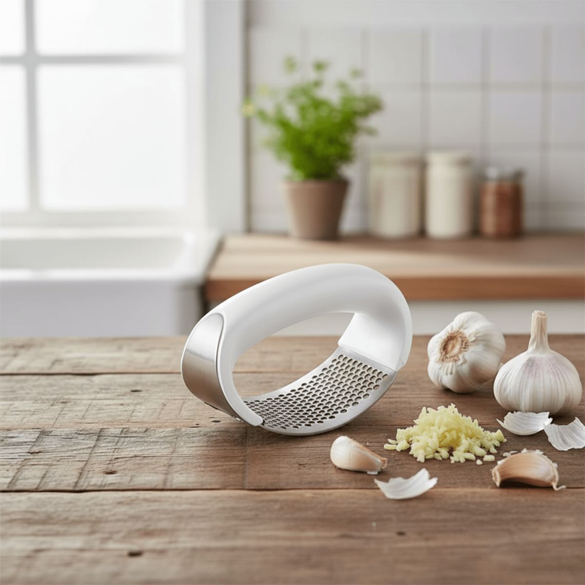 GarlicPro / 6 - Color Garlic Press - Quick, Clean & Comfortable - Lovitzo