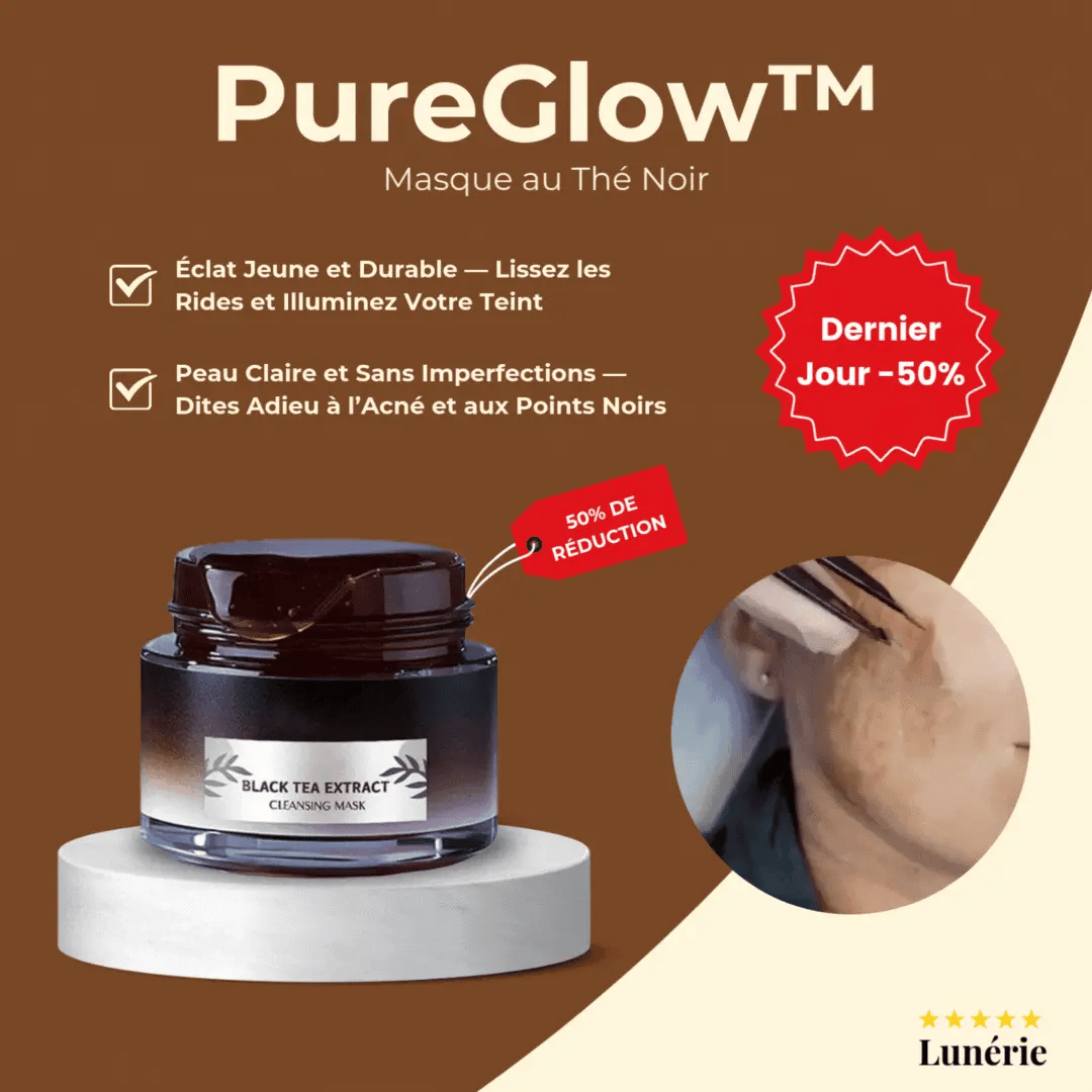 Last Day -50% | PureGlow™ Black Tea Mask