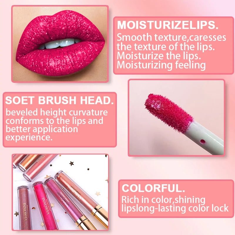 GlitterGlide™ / Diamond Shine Waterproof Lip Gloss - Lovitzo