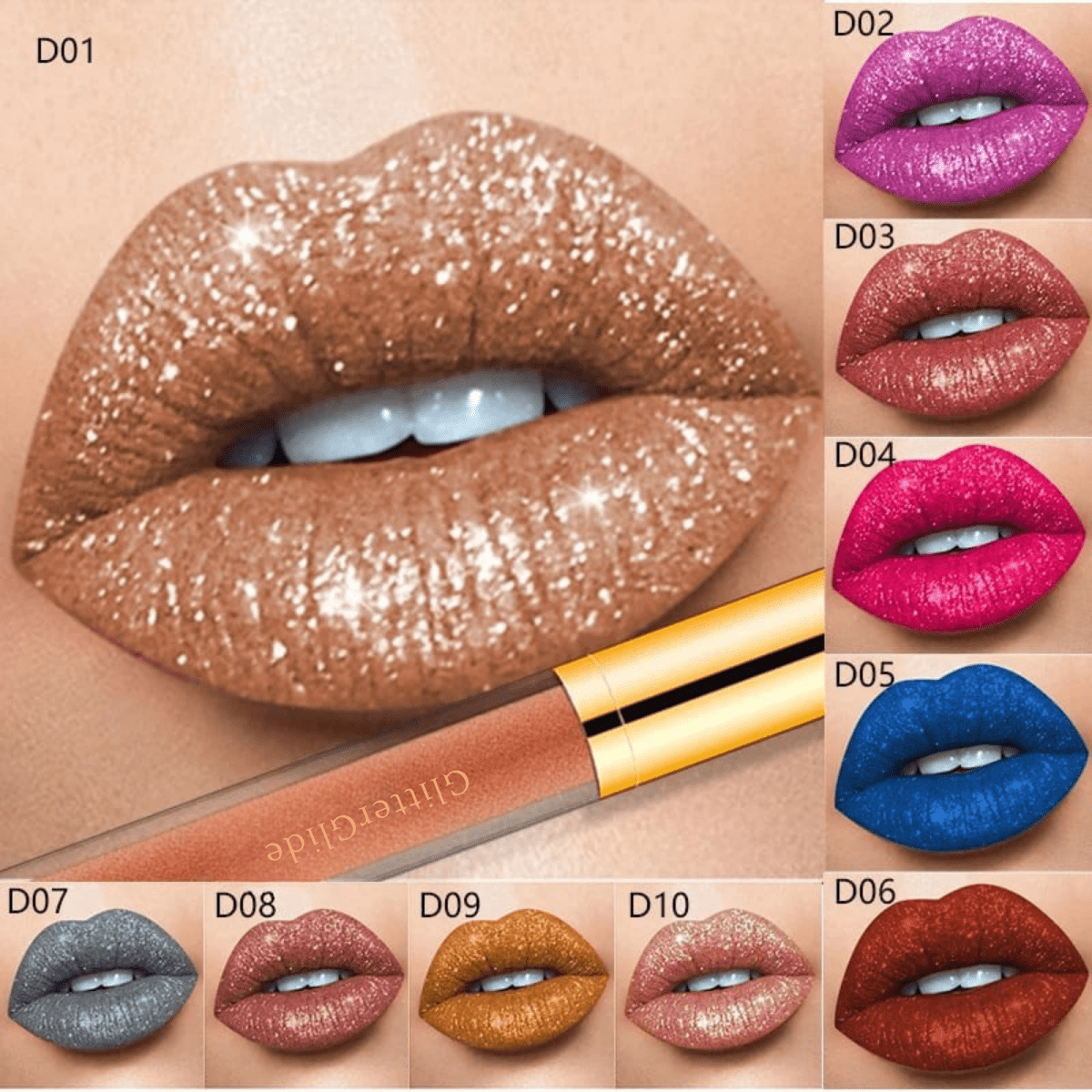 GlitterGlide™ / Diamond Shine Waterproof Lip Gloss - Lovitzo