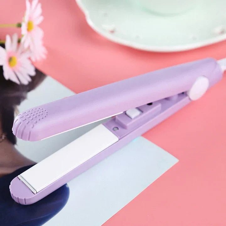 Hair Straightener | Mini Curling Iron | 2 - in - 1 Styling | Glamlux Ceramic - Lovitzo