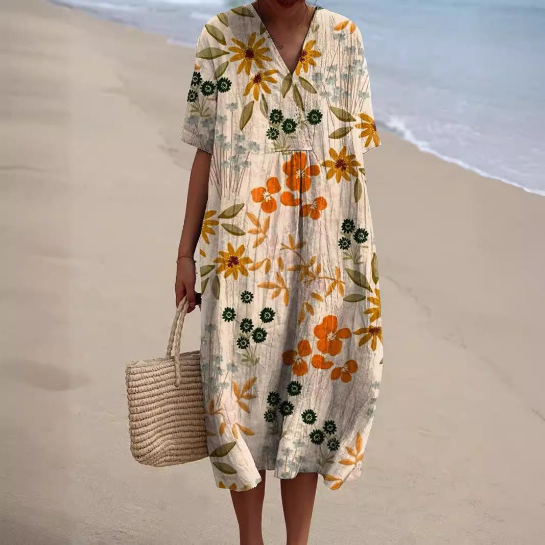 Hannah - Colorful summer dress with flowers - Lovitzo