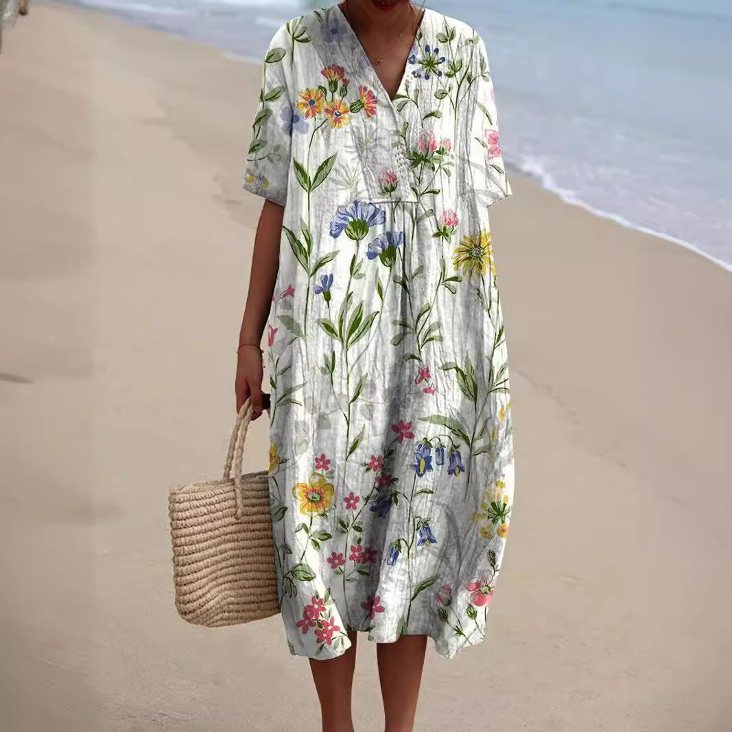 Hannah - Colorful summer dress with flowers - Lovitzo