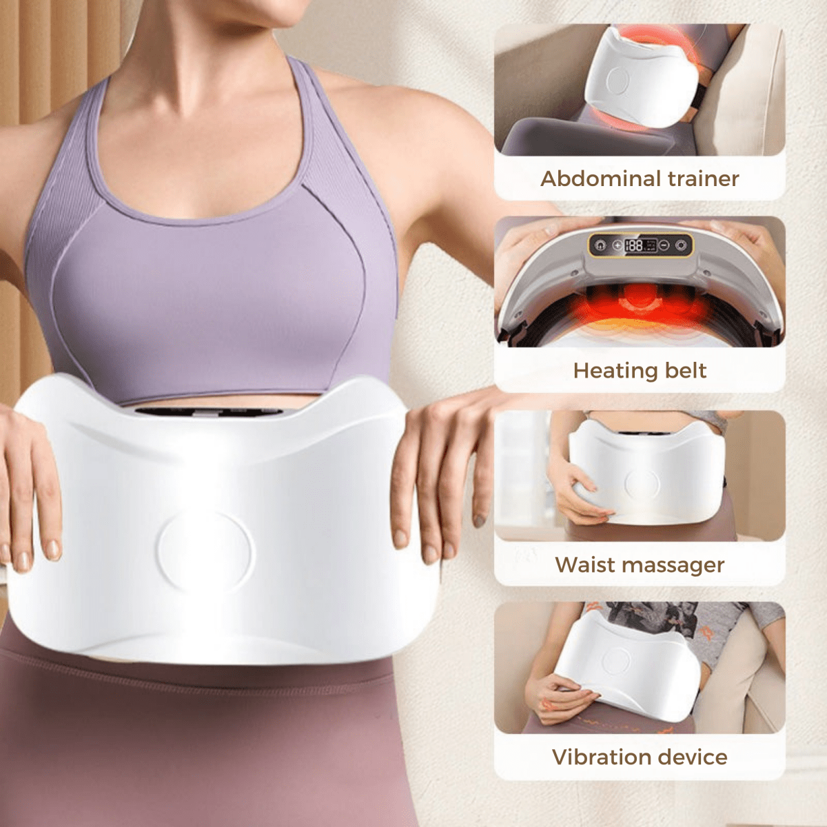 HeatVibe – Wireless Abdominal Massager with Heat & Vibration for Deep Relaxation - Lovitzo