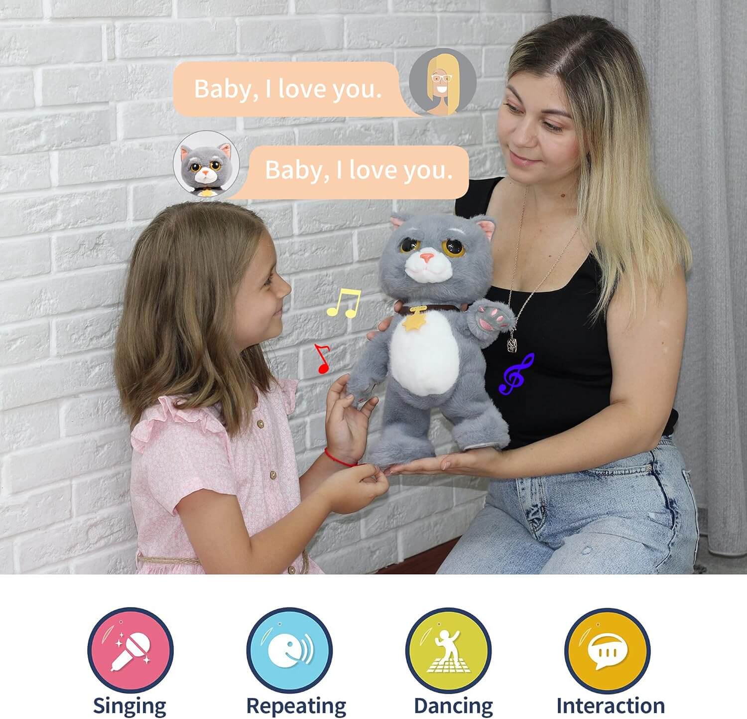 Lovitzo Interactive Singing & Dancing Cat Musical Toy for Babies & Toddlers