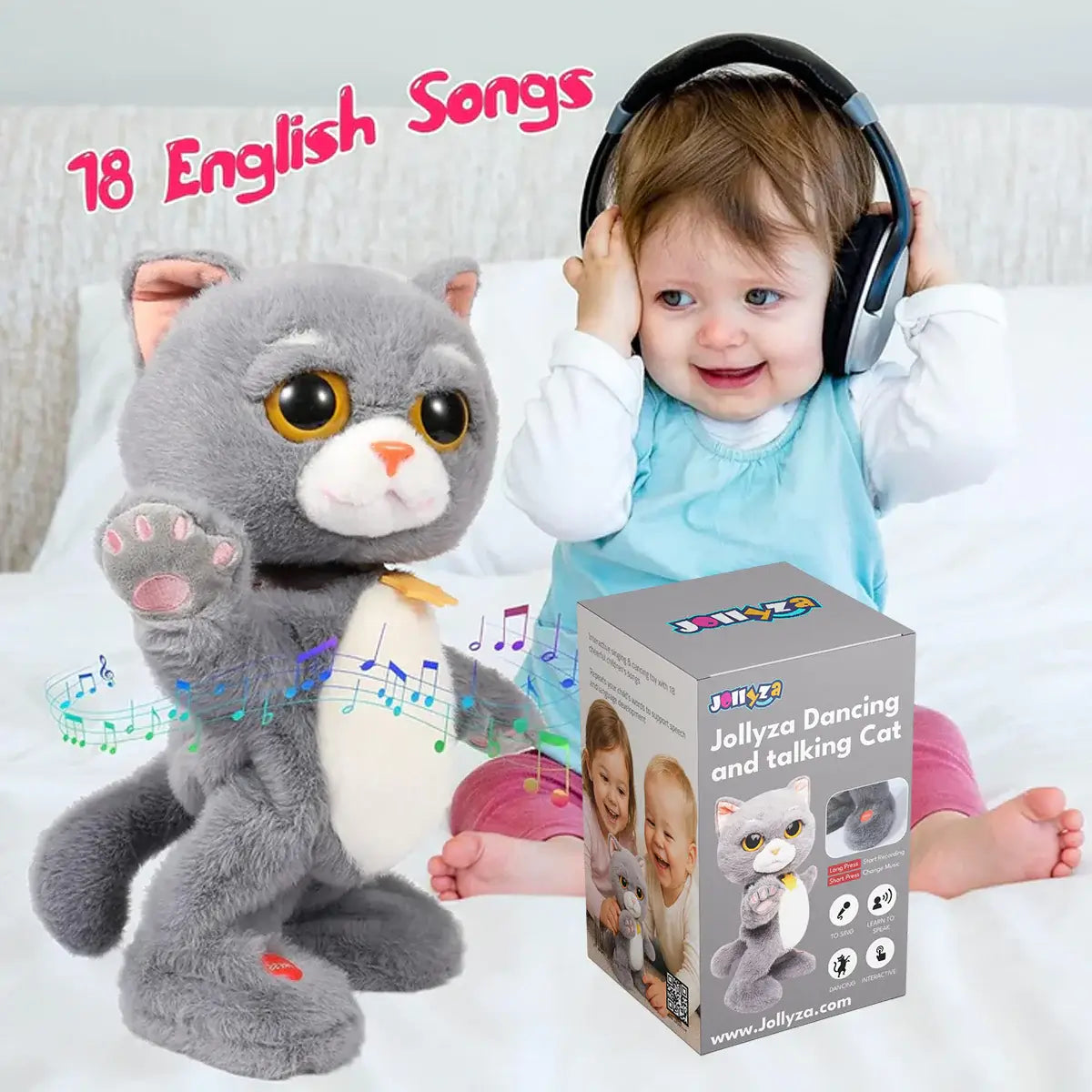 Lovitzo Interactive Singing & Dancing Cat Musical Toy for Babies & Toddlers