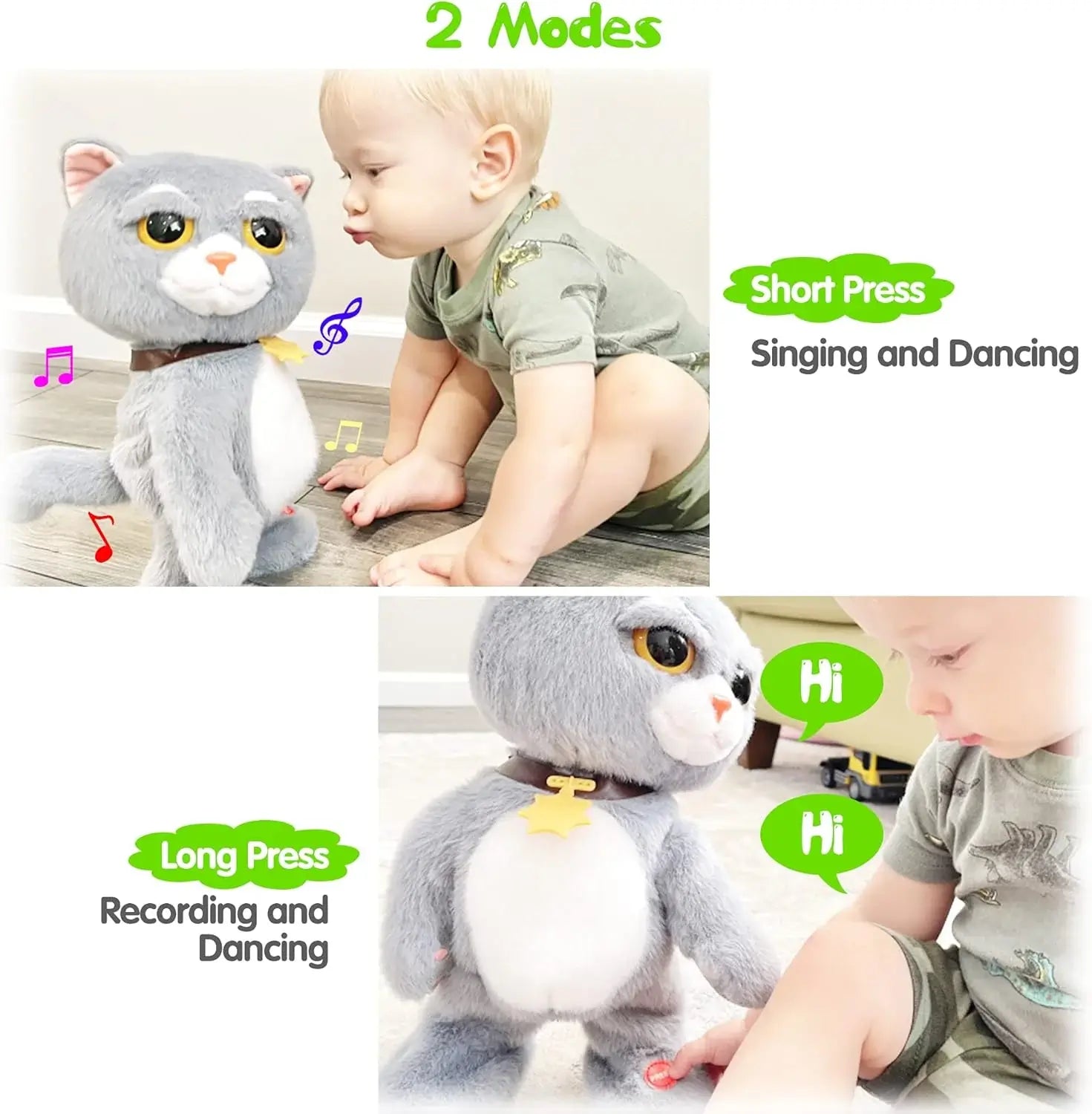 Lovitzo Interactive Singing & Dancing Cat Musical Toy for Babies & Toddlers