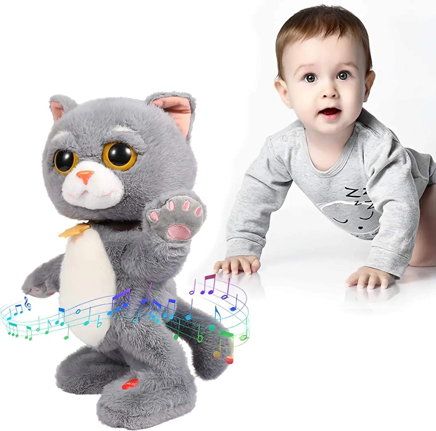 Lovitzo Interactive Singing & Dancing Cat Musical Toy for Babies & Toddlers