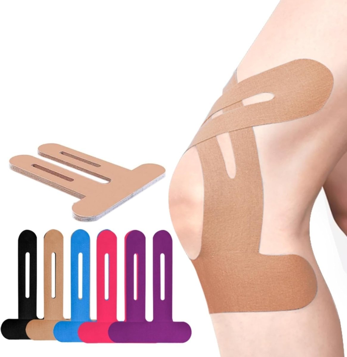 Knee Brace | Pre - Cut Kinesiology Tape | Breathable Knee Support | Flexonix - Lovitzo