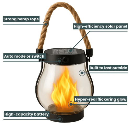 【LAST DAY SALE】SolarFlare™ Solar Lantern Outdoor Lamp - Lovitzo