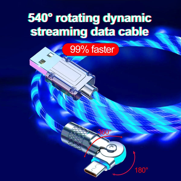 LightLink™ / 540° drehbares Schnellladekabel mit Beleuchtung