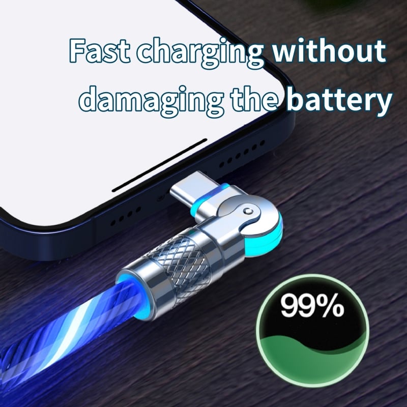LightLink™ / 540° Rotating Fast Charging Cable with Lights - Lovitzo