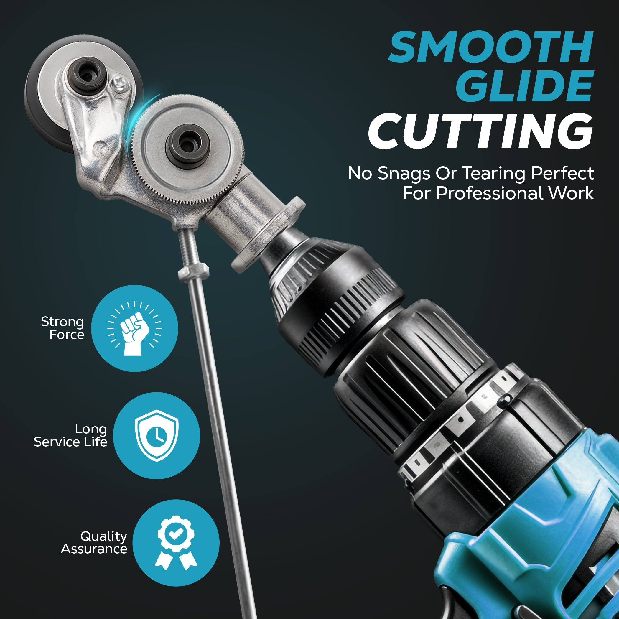CutCraft™ / Accessoire de découpe métallique pour perceuse électrique