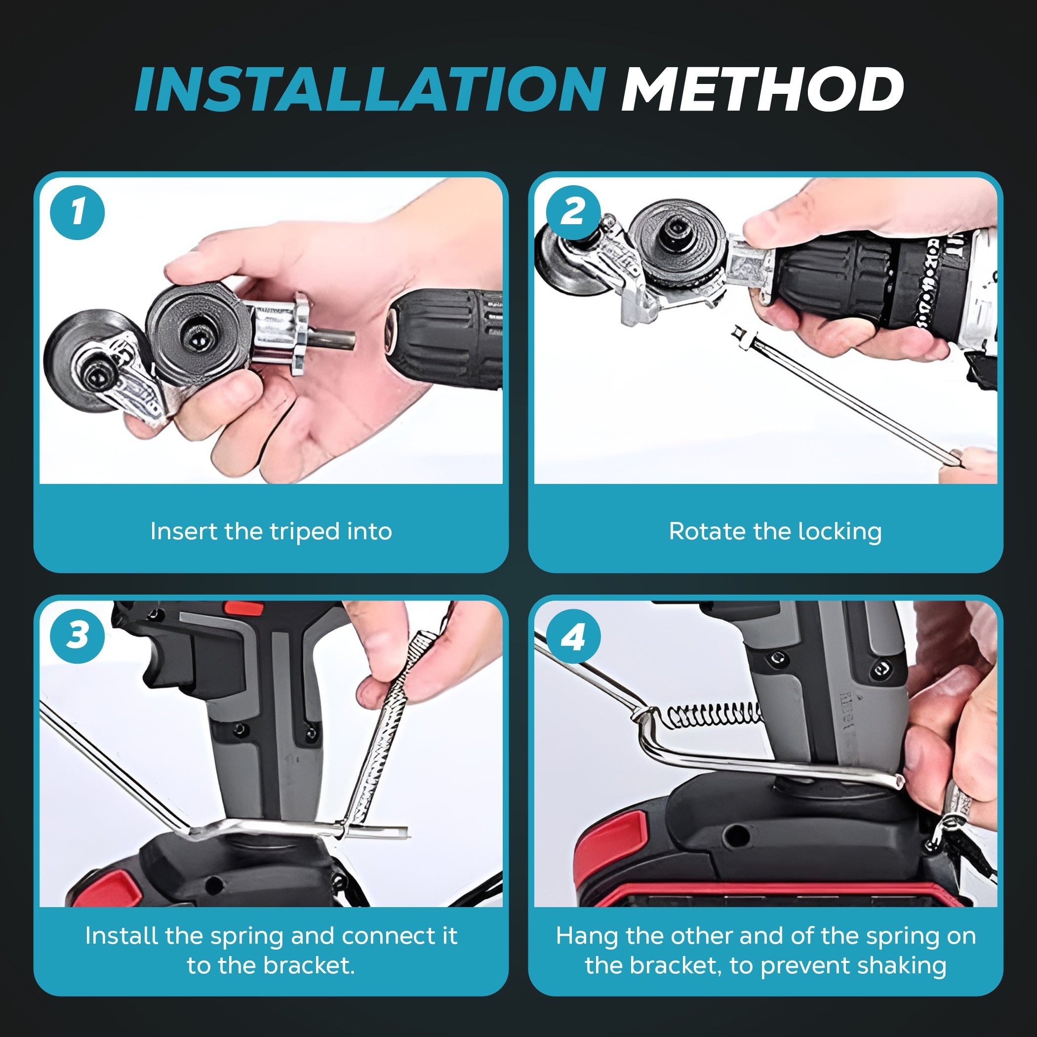 CutCraft™ / Accessoire de découpe métallique pour perceuse électrique