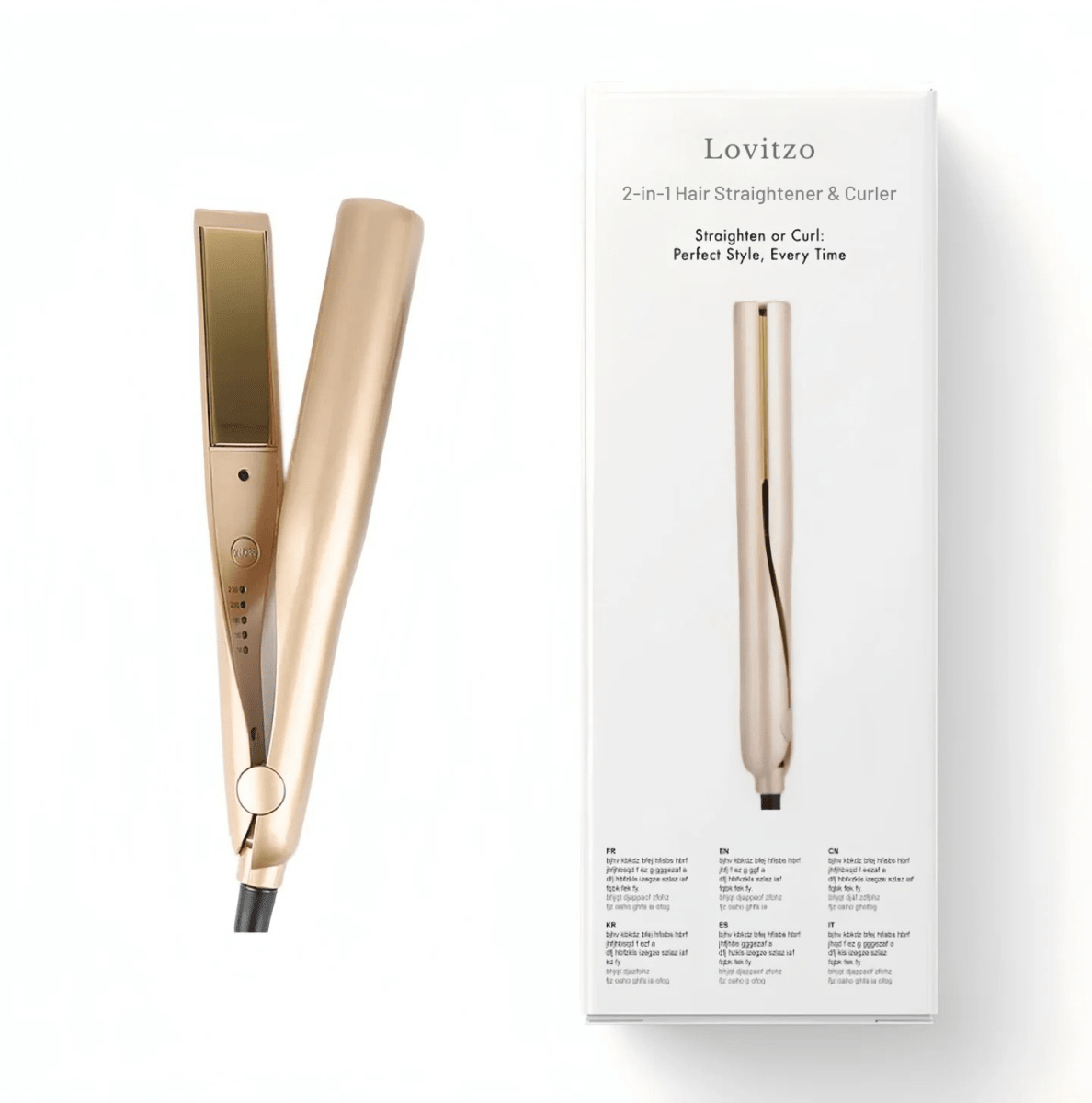 Lovitzo 2 - in - 1 Hair Straightener & Curler - Lovitzo