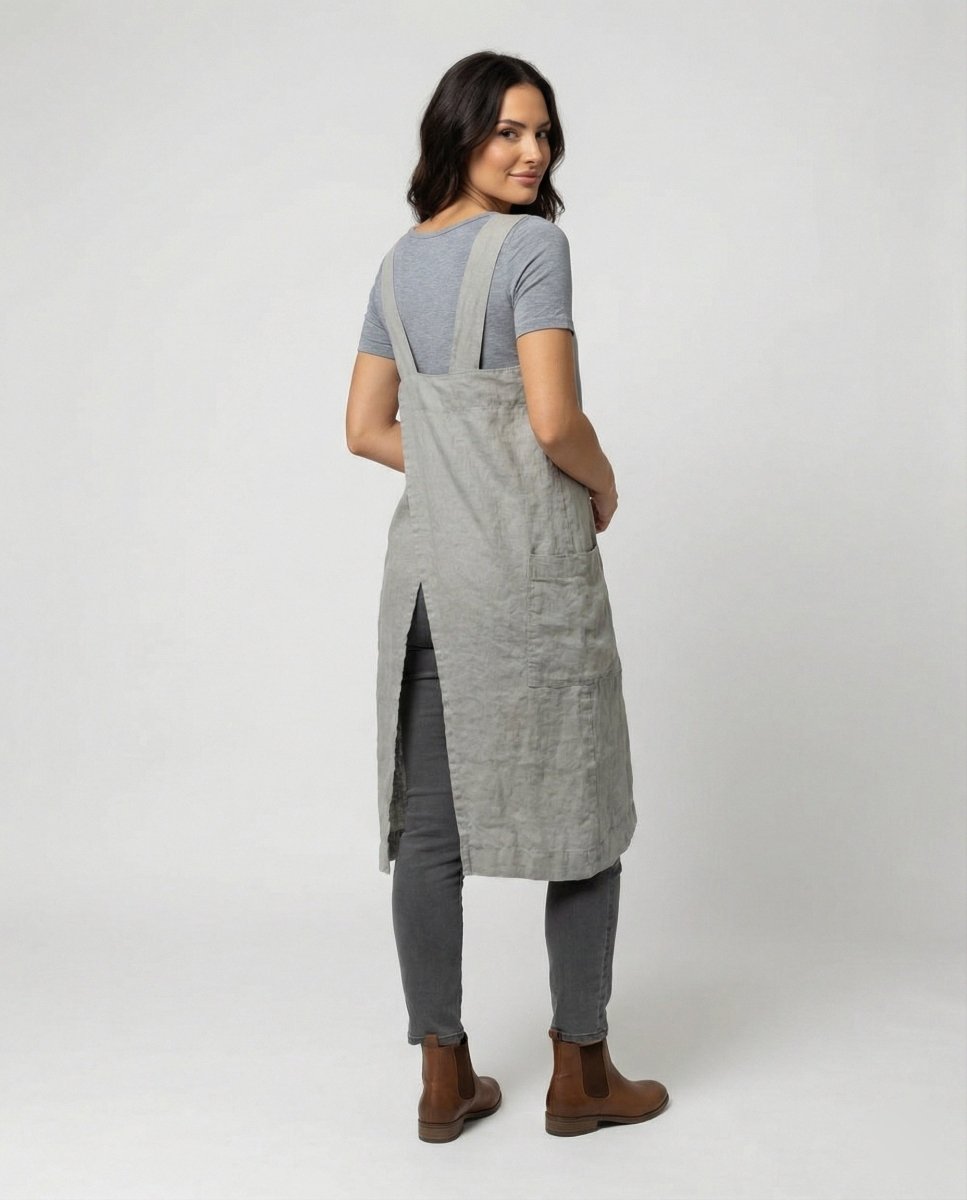 Lovitzo | Cotton apron dress with pockets - Lovitzo
