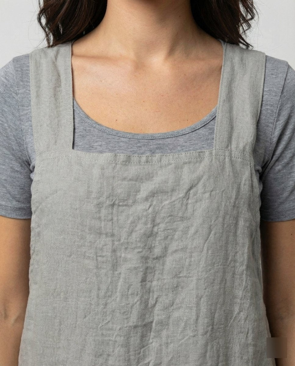 Lovitzo | Cotton apron dress with pockets - Lovitzo